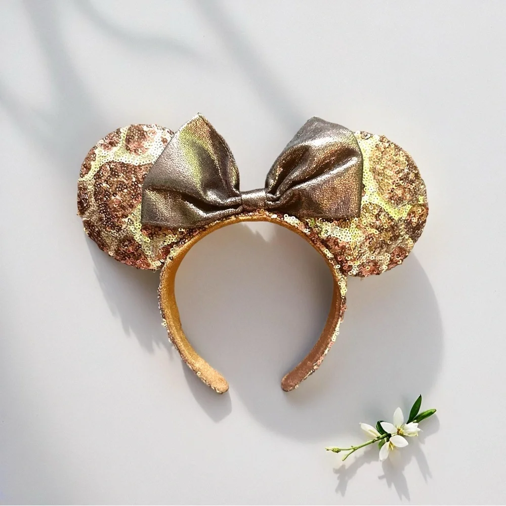 Disney Brown and Gold Kids Mouse Ears Headband